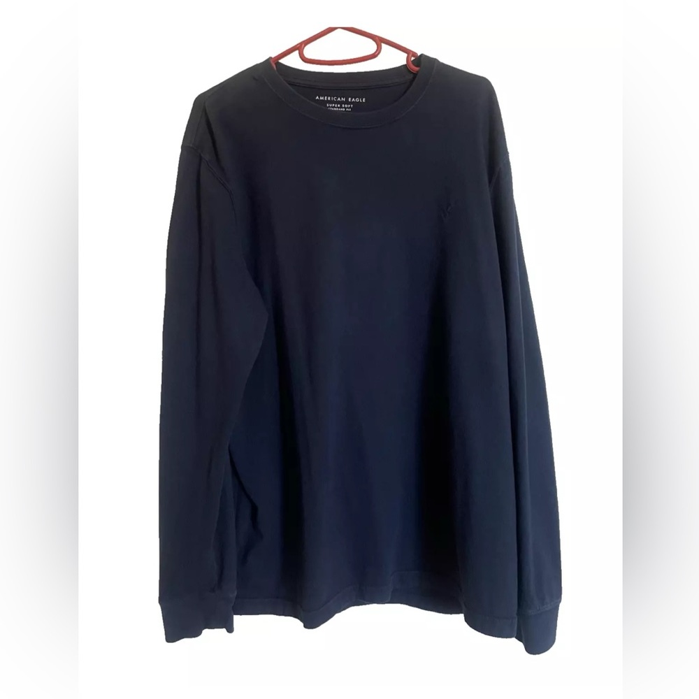 American Eagle Outfitters Blue navy Long Sleeve Tee with Crew Neck L